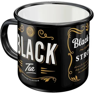 Nostalgic-Art Retro Emaille-Tasse 0,36 l Schwarz