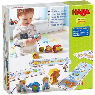 Haba Fädelspiel, Mehrfarbig, Holz, Textil, Buche, 20 cm, unisex, Made in Germany, Spielzeug, Kinderspielzeug, Kinderspiele