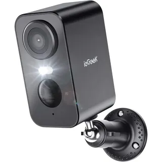 ieGeek 2K/3MP Überwachungskamera Aussen/Innen Akku, 2,4GHz WLAN Kabellos | Einfache Installation, Kamera Überwachung mit Farbige Nachtsicht, PIR-Bewegungserkennung, Lokaler/Cloud, IP65, 2-Wege Audio