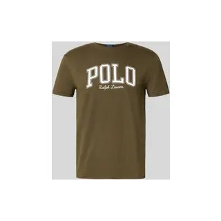 Custom Slim Fit T-Shirt mit Rundhalsausschnitt, Oliv, M