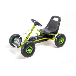 KETTLER Kettcar Retro | Go-Kart | mit Handbremse & Luftbereifung (Grün)