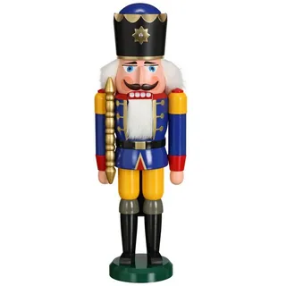 Seiffener Volkskunst eG Seiffener Volkskunst Nussknacker König blau Größe 39 cm