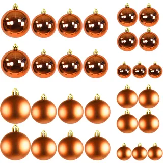 30tlg. Weihnachtskugeln Orange Ø 4/5/6/7cm-dyw99830-orange