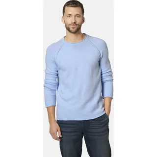 Pullunder BABISTA "Pullover RENZIMO", Herren, Gr. 50, blau (hellblau), Obermaterial: 53% Polyester PES. 38% Polyacryl PAN. 7% Wolle WO. 2% Elasthan EL., unifarben, casual, normal, Rundhals, Langarm, Pullover, aus Wollmischung