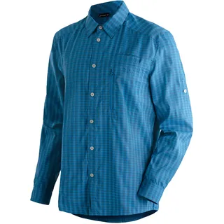 Maier Sports Langarmhemd Blue Check 56