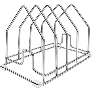 SUNFICON Aufbewahrungshalter für Schneidebretter aus 304er Edelstahl – Schneidebrett-Abtropfgestell Küchenschrank-Organizer Backblech-Halter Backform-Ständer Kühlgitter Antirost rutschfest 1 Packung
