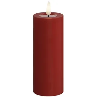 Deluxe Homeart Flammenlose LED-Kerze für den Innenbereich – Rot – mit Real FlameTM-Technologie – batteriebetriebene Kerze (5 x 12,5 cm)