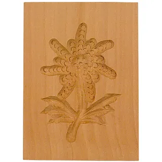 Holz Prägeform Edelweiß ca. 5,5 x 8 cm