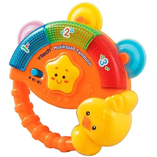 VTech Baby Musikspaß Tamburin – Elektronisches Spielzeug mit Musik und Geräuscheffekten – Für Kinder von 9-36 Monaten