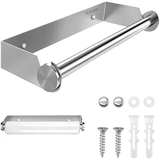 Jognee Küchenrollenhalter Ohne Bohren, Wandmontage, Edelstahl, Silber, 28CM