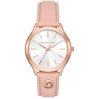 Michael Kors Damen Analog Quarz Uhr mit Leder Armband MK7545