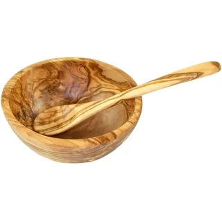 D.O.M. Müslischale aus Olivenholz mit Löffel