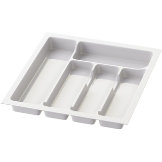 Sossai® Besteckeinsatz für Schubladen 45cm | 38 x 43 cm | Weiß Besteckkasten Schubladeneinsatz