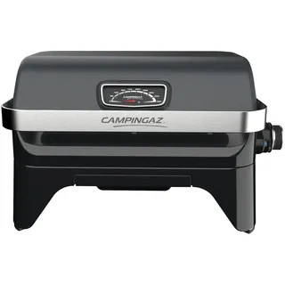 Campingaz Grill Attitude2go, Gasgrill & Elektrogrill, Tischgrill, tragbarer Balkon-, Camping-Grill, mit Deckel, Thermometer und Gusseisen-Grillrost, Betrieb mit Gas oder Elektro