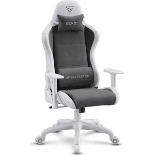Sense7 Spellcaster FUKU PU Gaming Sessel Gamingstuhl Ergonomisch 150kg Weiß Grau