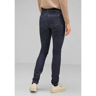 Gerade Jeans STREET ONE Gr. 26, Länge 32, blau (deep indigo rinsed wash) Damen Jeans Gerade 4-Pocket Style