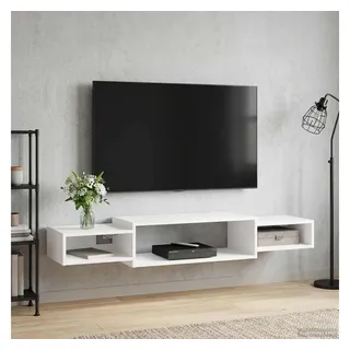 vidaXL Regal 140 x 28 x 21 cm Weiß