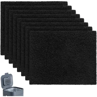 8 Stück Aktivkohlefilter Bioeimer Filter, Kompost Behälter Filter, für Joseph Joseph Lebensmittelbehältern, Aktivkohlefilter Komposter, Geruch Absorbierend Holzkohle