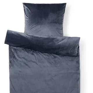 Tchibo - Plüsch-Bettwäsche - blau