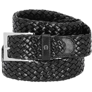 AIGNER Business Flechtgürtel Leder 90 cm schwarz