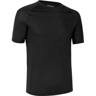 GripGrab Merino Blend Thermo Kurzarm Unterhemd Schwarz M