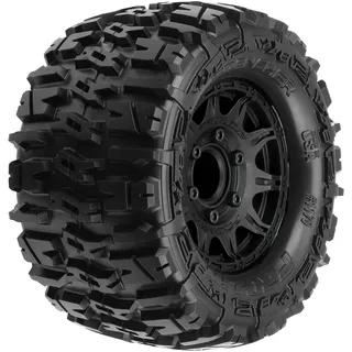 1/10 Trencher F/R 2.8" MT Tires Mounted 12mm/14mm Black Raid (2)