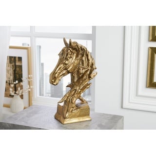 riess-ambiente Tierfigur CABALLO 38cm messing (Einzelartikel, 1 St), Wohnzimmer · Metall · handmade · Pferd · Deko · Skulptur · Design