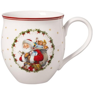 Villeroy & Boch - Toy's Delight Tasse mit Weihnachtsmann und Engel, Premium Porzellan, Porzellanbecher, 360 ml