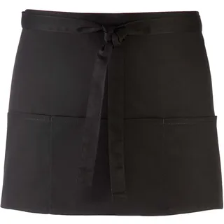 Premier Workwear Hüftschürze mit Bauchtasche kurz 'Colours' Bistro-Schürze PR155 black 60 x 33 cm