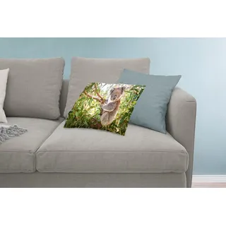 MuchoWow Dekokissen Koala - Blätter - Kinder - Jungen - Mädchen, Dekoration, Zierkissen, Dekokissen mit Füllung, 60x40 cm bunt Rechteckig | 60 cm x 15 cm x 40 cm