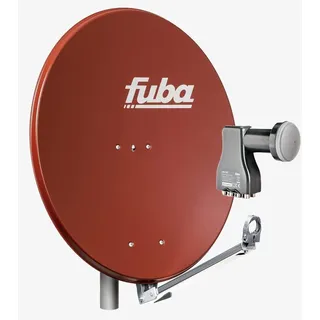 Fuba DAL 808 R Sat Anlage Antenne Schüssel Spiegel Octo LNB DEK 817 8 Teilnehmer Alu Sat-Schüssel/Sat-Spiegel Rot + Fuba DEK 817 Octo LNB für