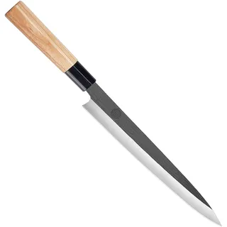 MITSUMOTO SAKARI 28 cm Yanagiba Messer, Japanisches Sashimi Küchenmesser | Professionelles Handgeschmiedetes Sushi Messer, Fraxinus Mandshurica Griff und Exquisite Holzkiste
