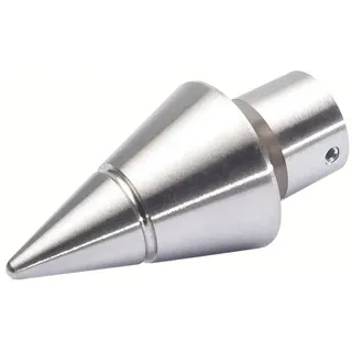 LIEDECO Gardinenstangen-Endstück Skandinavia Kegel 2-läufig Ø 30 mm 6,3 cm Silber