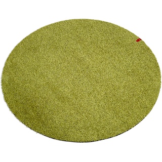 Keilbach 44360, runde Fußmatte point.green, maschinenwaschbar, Durchmesser 85 cm, nur 9 mm dick, hochwertiger Flor, Grün, One Size