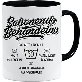 Geschenk Geburtstag Tasse mit Spruch |Schonend Behandeln Das Gute Stück Ist 50 Geschenk zum 50. Geburtstag 50 Jahre | Geburtstag Geschenkideen | Geschenke für Papa | Opa Tasse | Geschenkideen