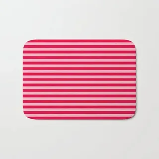 Fussmatten Retro, Strand, Bunte Streifen, Pink Und Rot, Fußmatte Antibakterielle Eingangsmatte Personalisiert Fußabtreter Für Innen Hintertür Schlafzimmer 40X60Cm