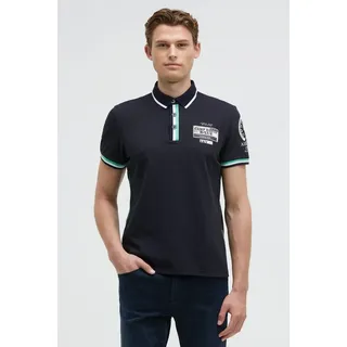 CAMP DAVID Poloshirt mit Kontrastnähten blau S (48)