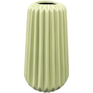 Moderne Pastelfarbene Keramikvase, Tischvase Vase, Geometrisch Origami Design, Keramik (Grün 17 cm Hoch)