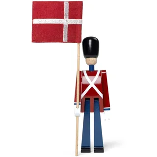 Kay Bojesen Fahnenträger mini Figuren 18.5 cm Holzfiguren Originaldesign, rot