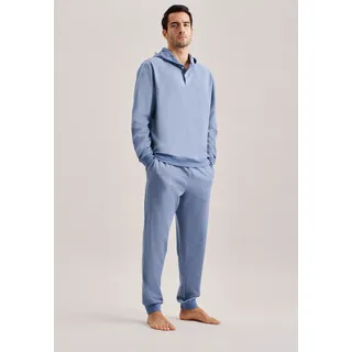 Pyjama SEIDENSTICKER "Schwarze Rose" Gr. L, blau (mittelblau) Damen Homewear-Sets Pyjamas
