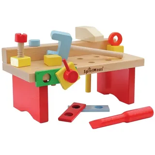 Vedes SpielMaus Holz Werkbank 15-teilig, 29 x 14 x 13 cm