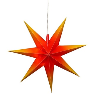 SIGRO LED Stern Weihnachtsstern mit 7 Spitzen Rot/Gelb, LED, Fensterstern beleuchtet inkl. Netzteil gelb|rot