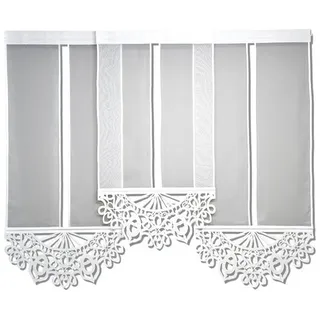 Gardinen by Justyna Schiebegardine 3er Grade Paneel Set, Kräuselband (3 St), transparent, Voile, Fertiggardine, Schiebegardine, Modern Styl,Paneel,Panelgardine weiß