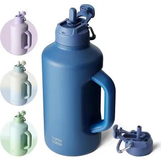 luxuskollektion Isolierte Wasserflasche mit Strohhalm, doppeltem Deckel