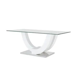 Möbel Kraft Swing Weiß Glas 120 x 48 x 60 cm
