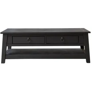 Tikamoon Couchtisch, Schwarz, Holz, Rechteckig, 100x35x60 cm, Wohnzimmer, Wohnzimmertische, Couchtische