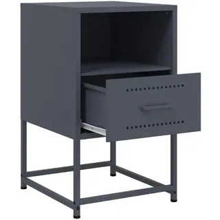 vidaXL Nachtschrank Anthrazit 36 x 39 x 60,5 cm Stahl