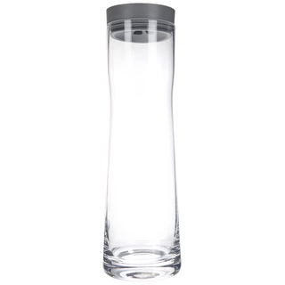 blomus -SPLASH- Wasserkaraffe aus Glas, Sharkskin, 1 Liter Fassungsvermögen, Silikon / Edelstahldeckel, einfache Handhabung, (H / B / T: 29,5 x 9 x 9 cm, Farbe: Skarhskin, 63787)