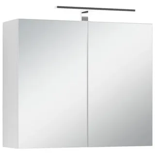 byLIVING Spiegelschrank SPREE (Breite 40, 50, 60, 70 oder 80 cm, in Weiß mit Spiegeltür) mit Beleuchtung, Viel Stauraum weiß 70,0 cm x 60,0 cm x 20,0 cm