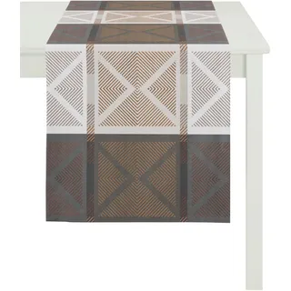 APELT Tischläufer Verona 44x140 cm | brauntöne - braun;grau